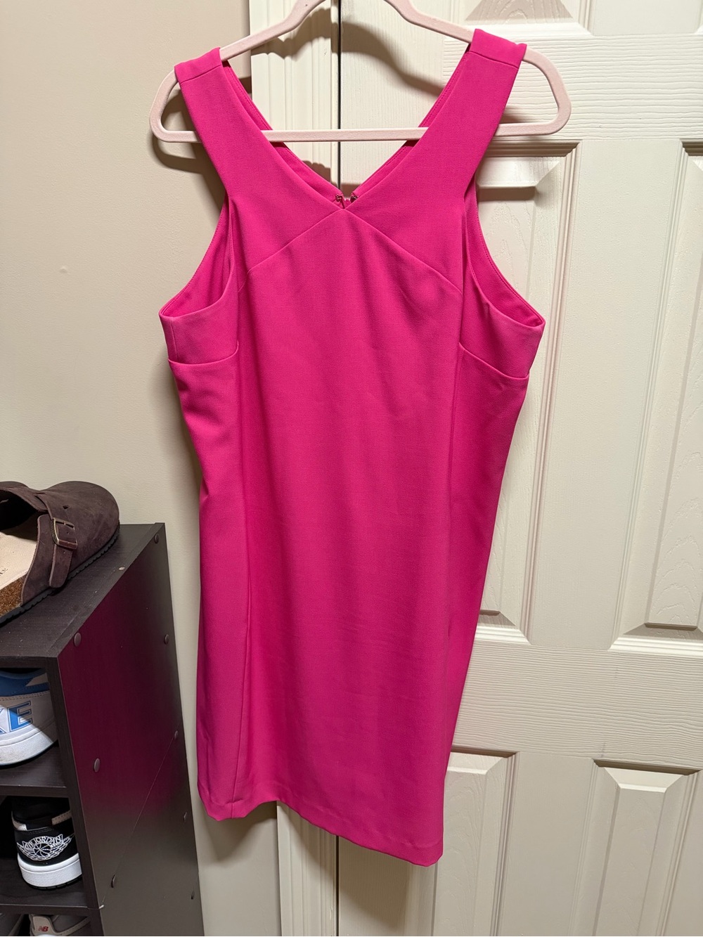 Nine West Hot Pink Sleeveless Sheath Dress
